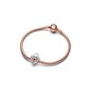 Pandora Two-Tone Heart Lock Charm Women Charm Silver 782505C00