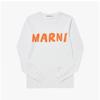 Marni Thje0294p1 UScS11 Low01 Paint Logo Print Women S Long Sleeve Tee