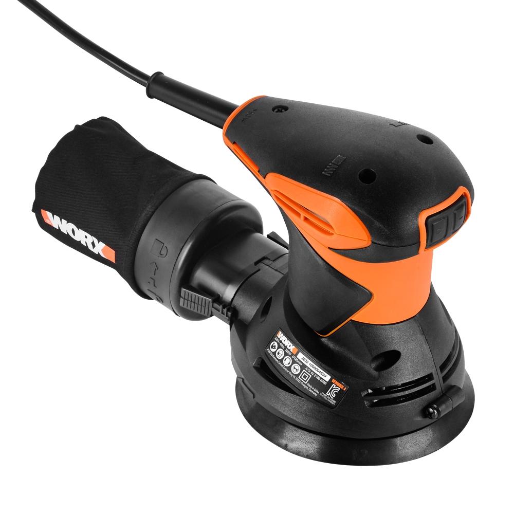 Works Round Sander Sanding Machine Electric Wired Orbital WX652.1