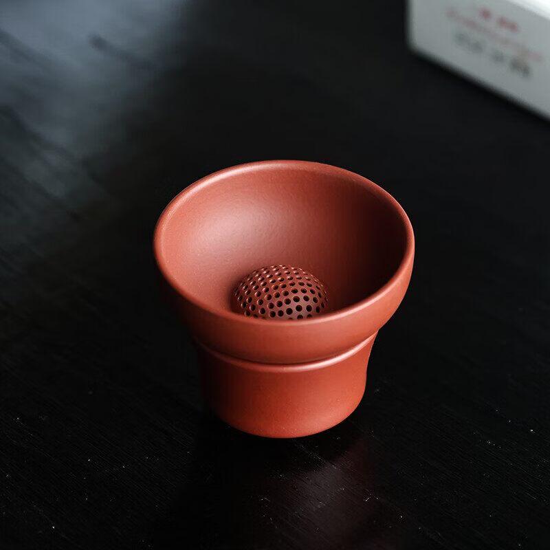 Zisha Purple Clay Tea Fair Cups and Strainers