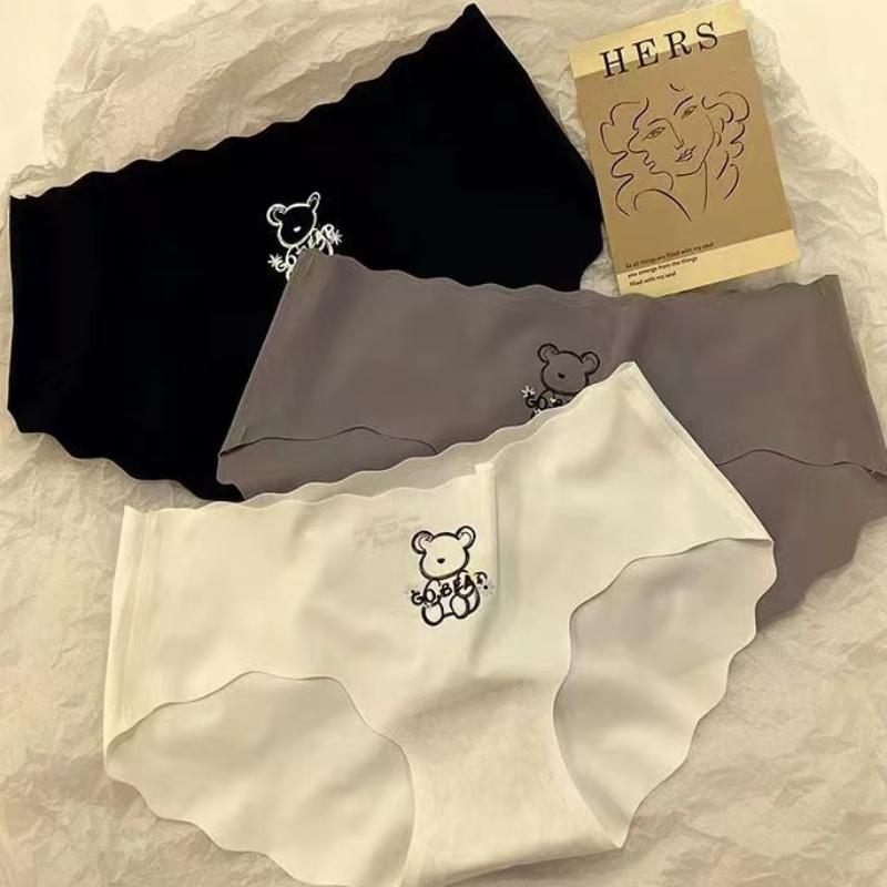 פשוט קרח משי אמצע מותן גל מותן תחתוני ילדה נוחים תחתוני מפשעה תחתוני תחתון הדפס קריקטורה חמוד