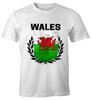 European Cup T-Shirt Mens Football Wales Flag Vintage Fan Shirt MoonWorks