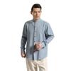 Ma Fan Buyi 2025 Chinese Style Men's Linen Shirt with Coconut Button and Stand Collar