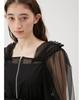 Tulle Ruffle Peplum Blouse RWFT251070 BLK [FurFur] Women's