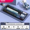 98-Tasten Kabellose Bluetooth Tri-Mode Mechanische Tastatur mit Blauen, Schwarzen, Braunen, Roten Schaltern - RGB für Gaming, Büro, Esports, Mädchen.