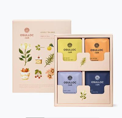 Osulloc Lovely Tea Box 4 Types 12 Torebek – Uroczy Koreański Zestaw Herbaty Prezentowej