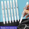 Student Stationery Highlight Marker Pen 1mm Fine Tip Art Markers New White Ink Gel Pen