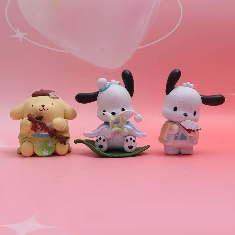 Entzückende Sanrio PVC-Figuren-Kollektion mit Melon Melody und Kuromi in bezaubernden floralen Designs