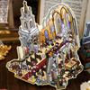 Detective Series Landscape Flat Stickers European Style Miniature Scene DIY Decompression Sticker