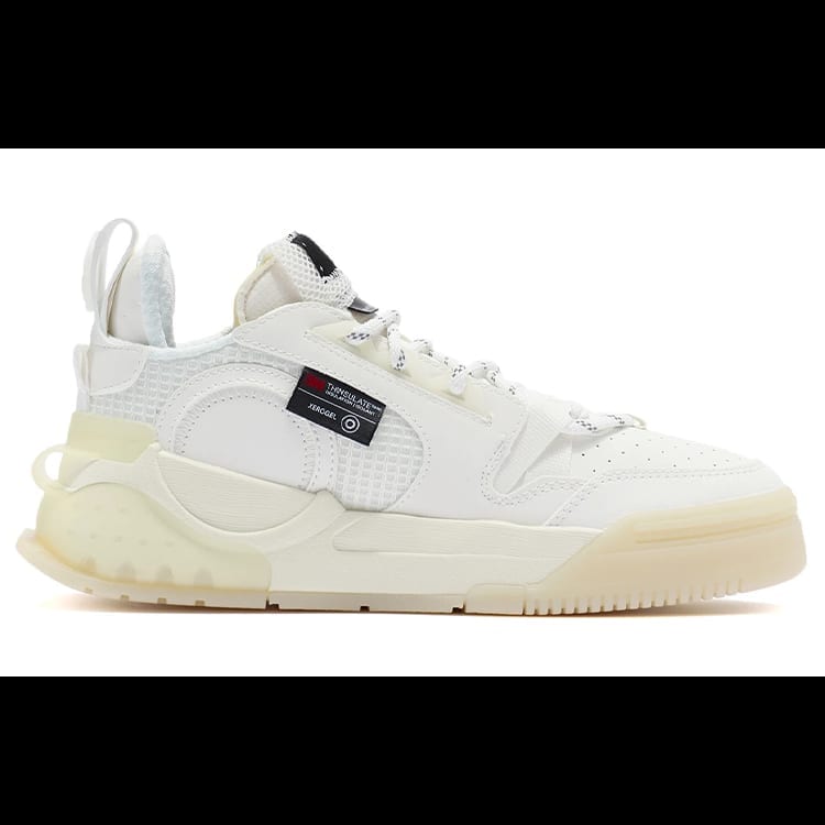 Li Ning Enlightenment Textile, Synthetic Leather Abrasion Resistant Breathable Low Top Skateboard Shoes Women's White AGCR232-7