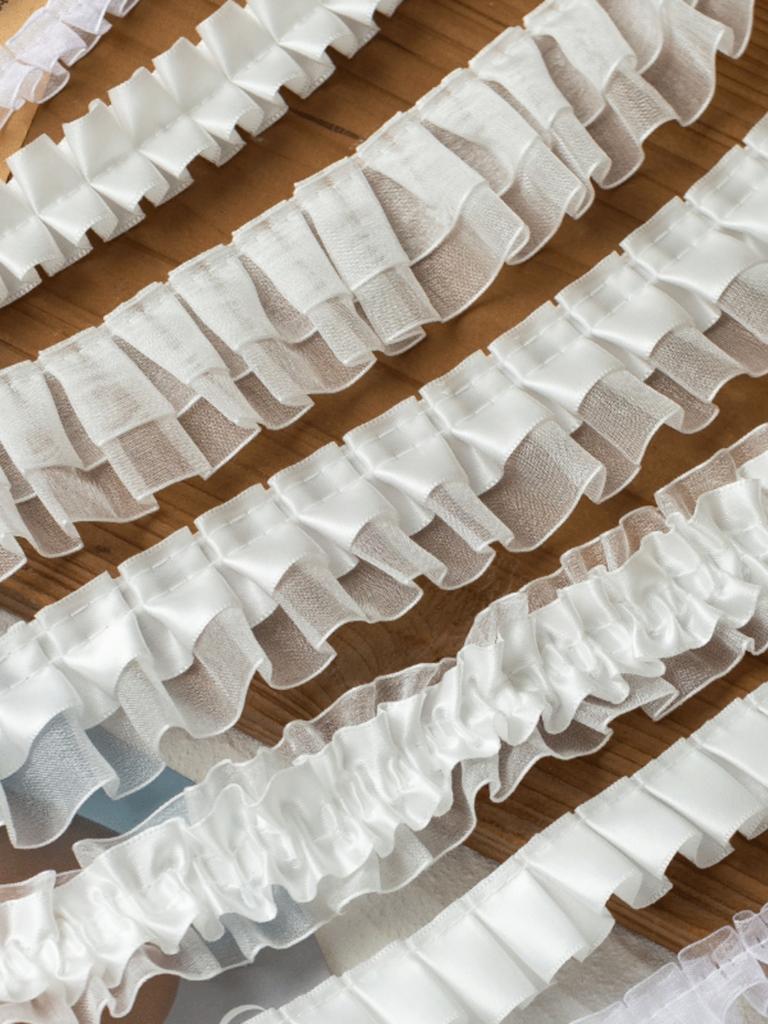 2 Meter Weiß Hochzeitskleider Spitze Für DIY Nähen Bänder Besatz Handarbeit Nähzubehör Bekleidung Dekor Handgefertigtes Material