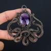 Octopus Amethyst Pendant Amethyst Gemstone Pendant Copper Wire Wrapped Pendant Jewelry Amethyst Jewelry Gift For Her Mother Animal Jewelry
