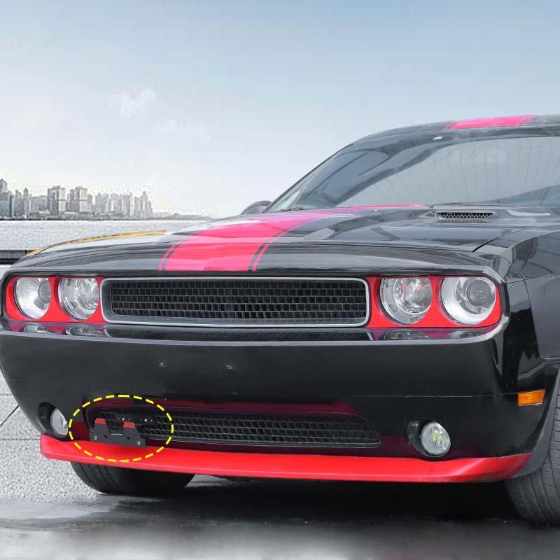 Car Metal Front License Plate Holder Bracket  Fit For Dodge Challenger 2009-2014 Exterior Accessories