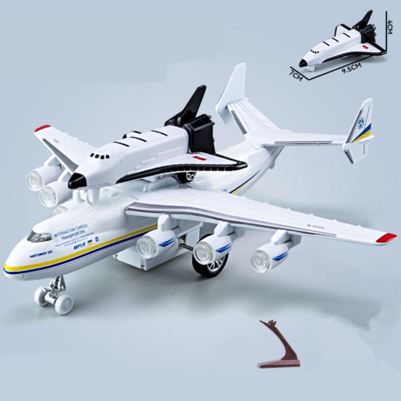 Nieuw An-225 Mriya Legerings Vliegtuigmodel Groot Luchttransport Vliegtuigmodel Simulatie Metaal Vliegend Model Geluid En Licht Kinderen Cadeau
