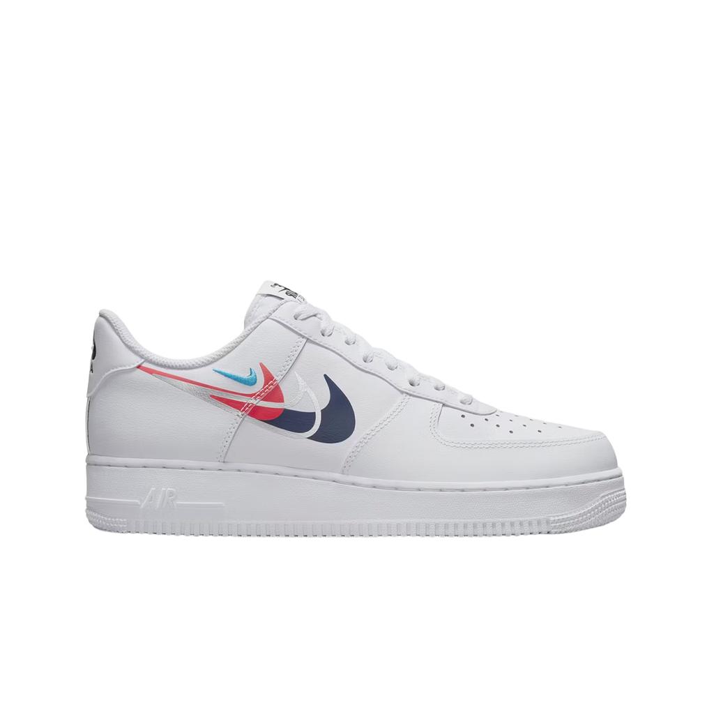 Nike Air Force 1 '07 White Bright Crimson Metallic Silver Midnight Navy