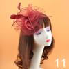 1Pc Fascinator Hat Feather Pearl Beaded Decor Girl Hair Clips Hair Accessories Headwear Flower Women's