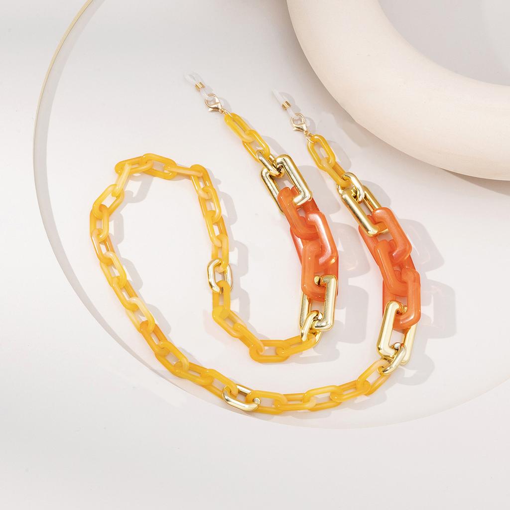 Fashion Multi-colored Glasses Chain Chain Geometric Chain Chain Chain Acrylic Resin Chain