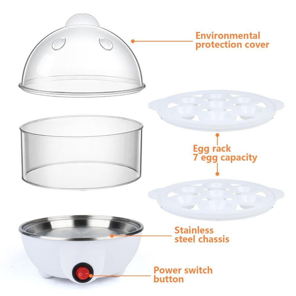 220V Egg Cooker Ready-To-Eat Mini Breakfast Machine New Electric Egg Boiler  Cooking