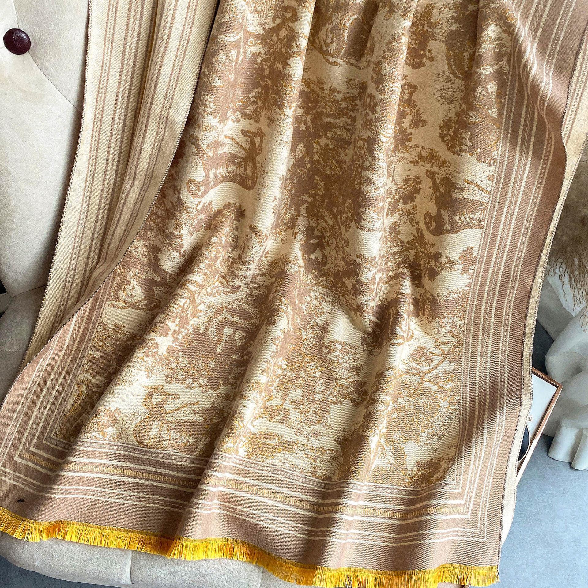 

Шаль-кондиционер Имитация кашемира Утолщенный Теплый Шарф Удлиненный Шарф Женский Осенне-зимний Универсальный 180-65cm