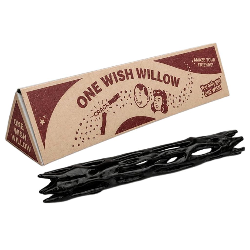 3D Printed Black Willow Stick Ornament Prop One Wish Willow Sticks with Box for Retro Party Favor Lucky Wishing Stick for Gifts