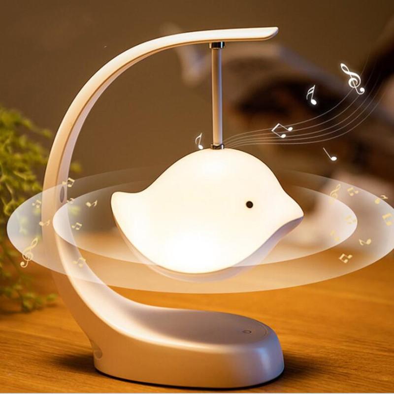 LED Nachtlicht Hause Bluetooth Lautsprecher Nachtlicht Led Nacht Atmosphäre Licht Kreative USB Vogel Nacht Lampe Geburtstag