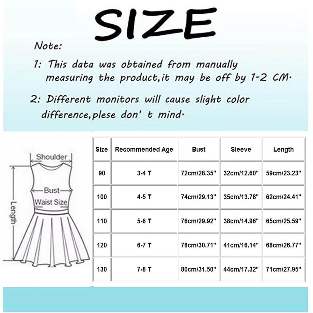Christmas Baby Long Sleeve Cartoon Printed Casual Dress Princess Dress