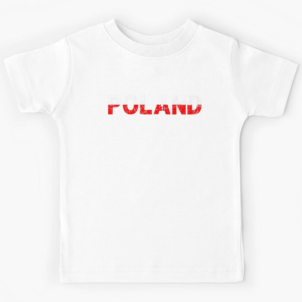 Poland Flag Polish Pride Retro Kids T-Shirt 130