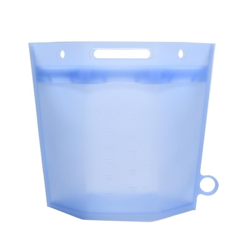 Силиконовые пакеты для хранения с застежкой-молнией пищевой силикон многоразовый пакет герметичные многоразовые пакеты для хранения продуктов упаковка герметичные для кухни синий 3658₽