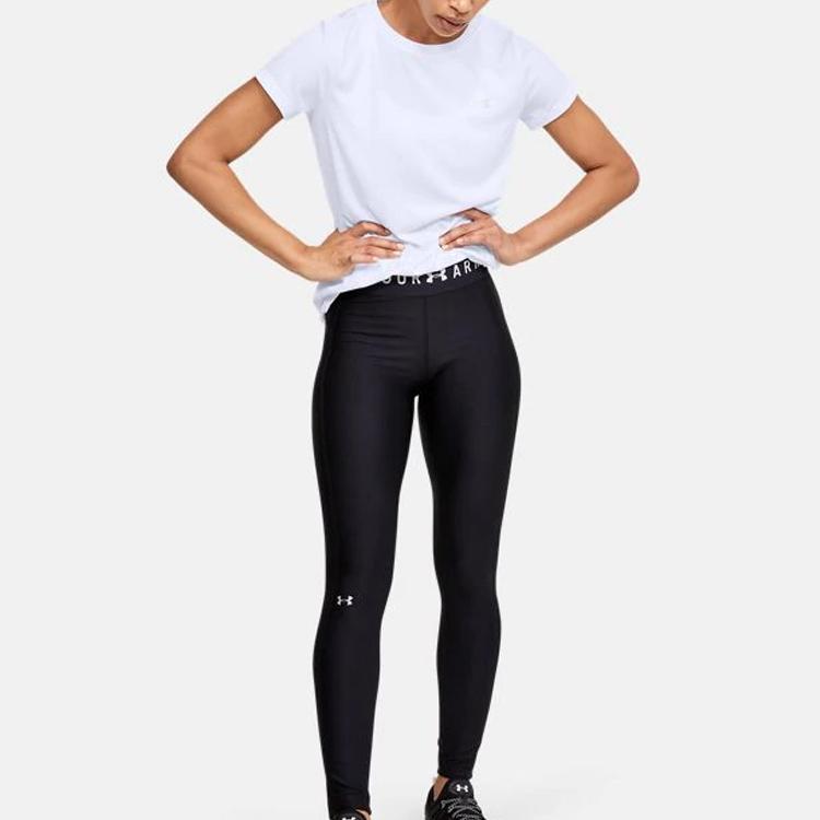 Under Armour Round Neck Pullover Short Sleeve T-Shirt Women Tops White 1298706-100