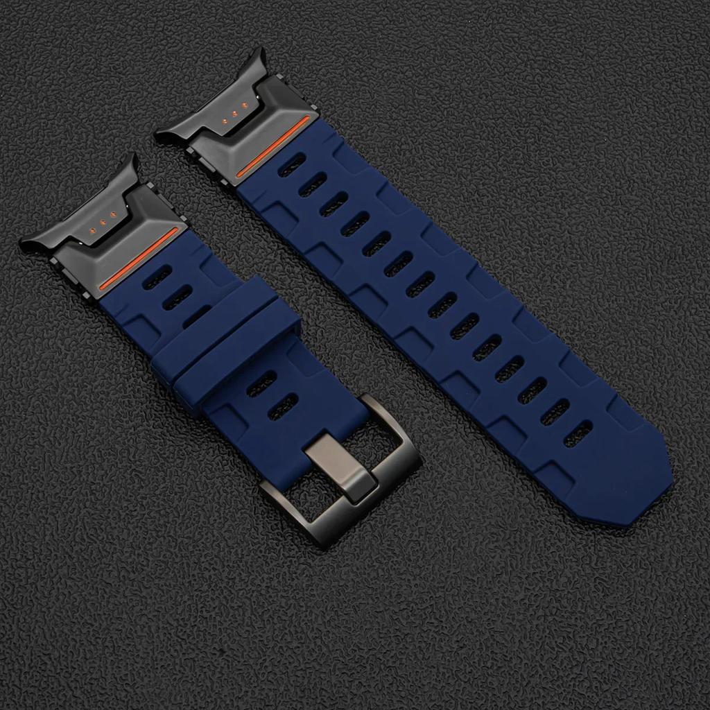 Luxuriöses weiches Silikonarmband für Samsung Galaxy Watch Ultra 47mm Sportarmband für Galaxy Watch Ultra Ohne Lücken Gebogenes Ende Armband