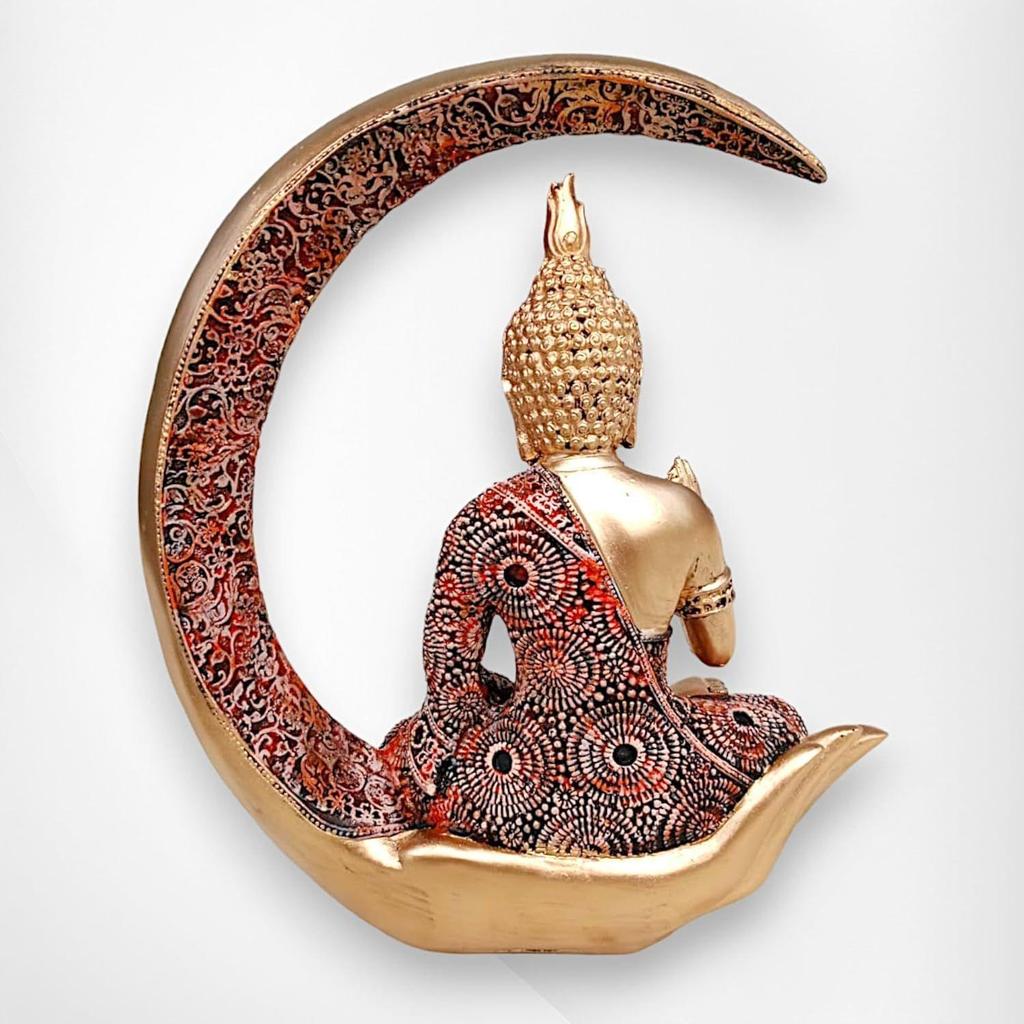 Big Meditating Moon Buddha Statue Showpiece