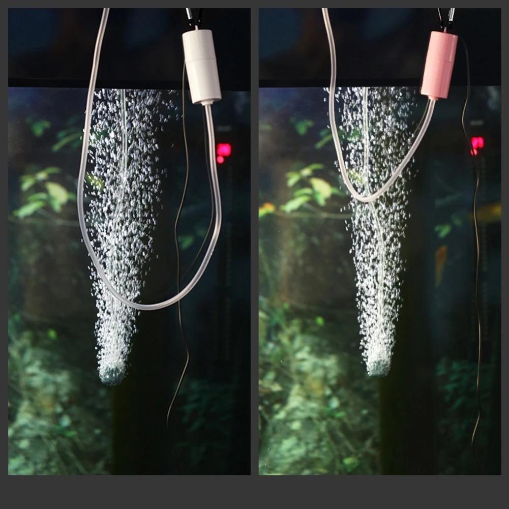 Aquarium USB Air Pump 5V Portable Mini Oxygenator Silent Fish Tank Air Compressor Oxygen Aerator Accessory for Indoor Fish Tank