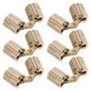 6Pcs Hidden Brass Box Hinges 8Mm Silent Smooth Operation Concealed Furniture Fittings for Small Cabinets Ring Boxes Wood Craft
