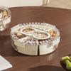 Refrigerator Storage Box with 6/7 Dividers Sealing Lid 360-Degree Rotating Tray Vegetables Shrimp Cocktails Party Appetizers Organizer