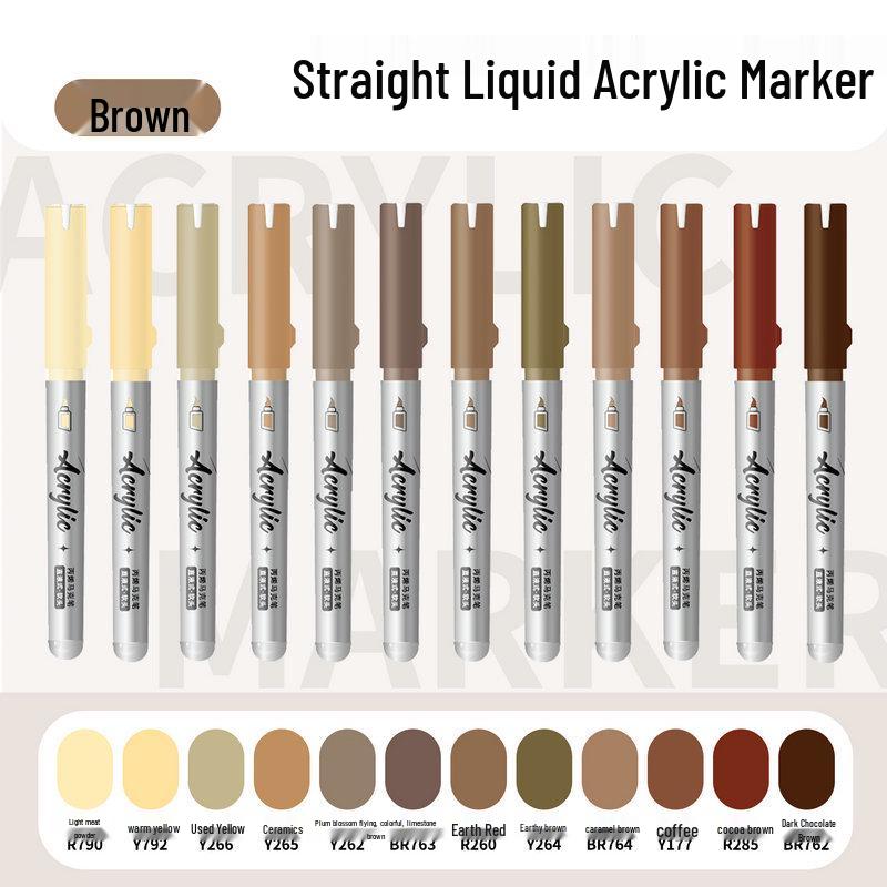 Zhi Jin Liquid Acrylic Marker - Soft Tip, Opaque Watercolor Pen for DIY Graffiti & Elementary School Art.