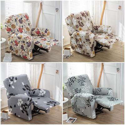 4 Pieces In 1 Split Recliner Sofa Cover Stretch Floral Print Spandex Lazy Boy Armchair Slipcovers Couch Covers for Living Room