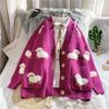 Winter Autumn Sweater Women Sweater Winter Color Matching Animal Pocket Cartoon Sheep Loose Women Cardigan Women