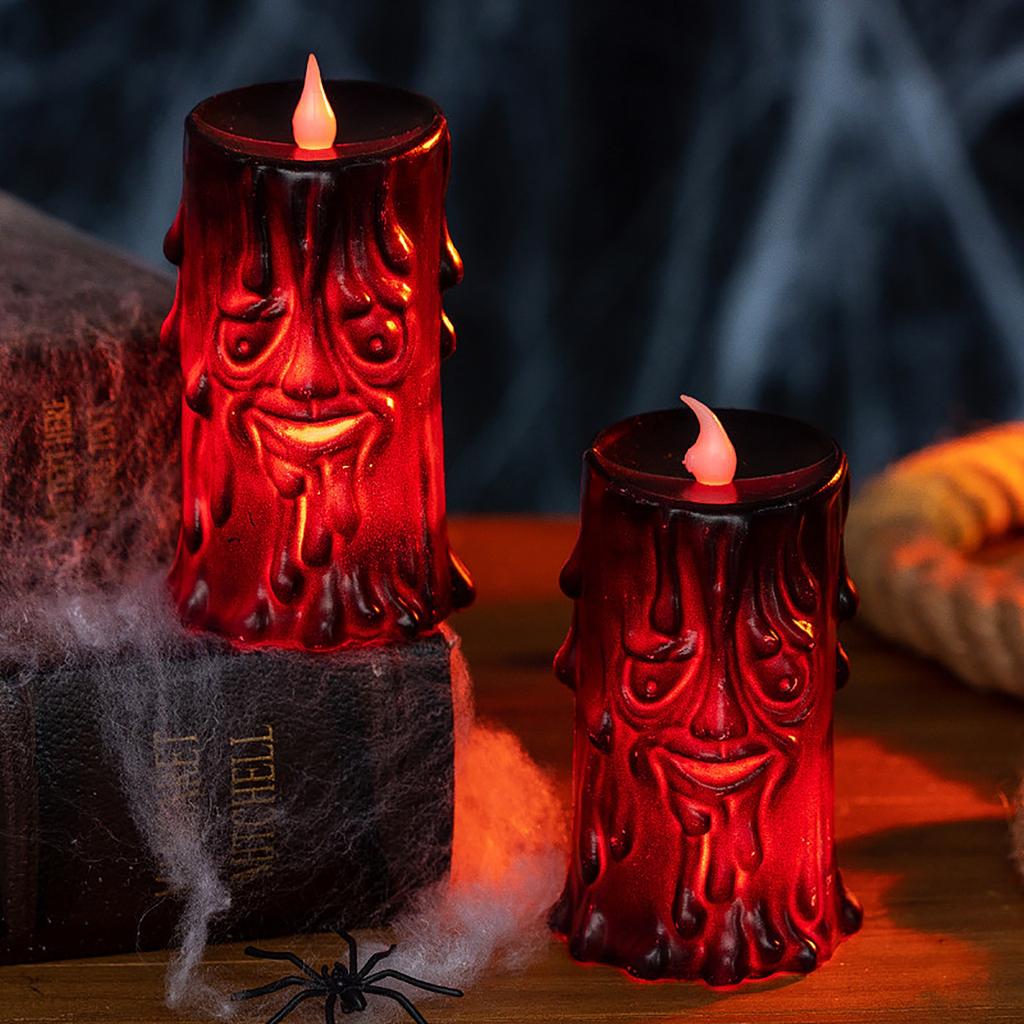 Halloween Skeleton Lamp With Tree Spirit Night Light Party Table Decoration