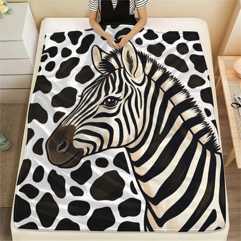 animal patterns Print Flannel Blanket High quality Comfortable for All Seasons Home Decor Warmth and Comfort Perfect for Christmas Gifts