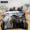 Luxury Black Marble Bedding Set 3D Duvet Cover Set Single Double Twin Full Size Teens Adults Bedclothes Soft Polyester Bed Linen