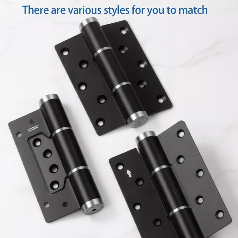 Aluminum Alloys Door Closing Device Automatic Door Closer Concealed Door Hinges Hardware Soft Closing Door Stop