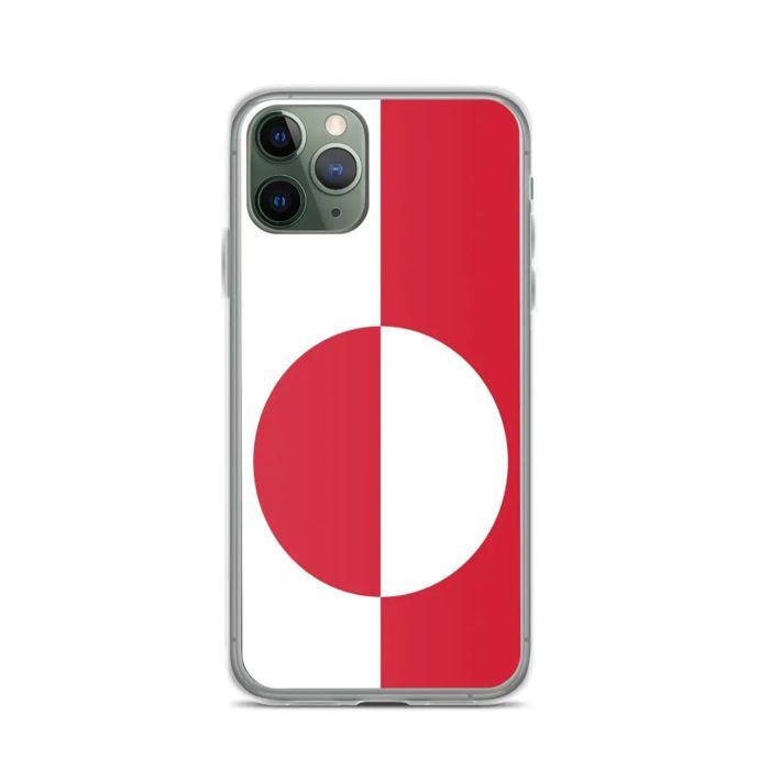 Coque iPhone - Groenland - Drapeau - Souple - Multicolore - Compatible iPhone 11 Pro