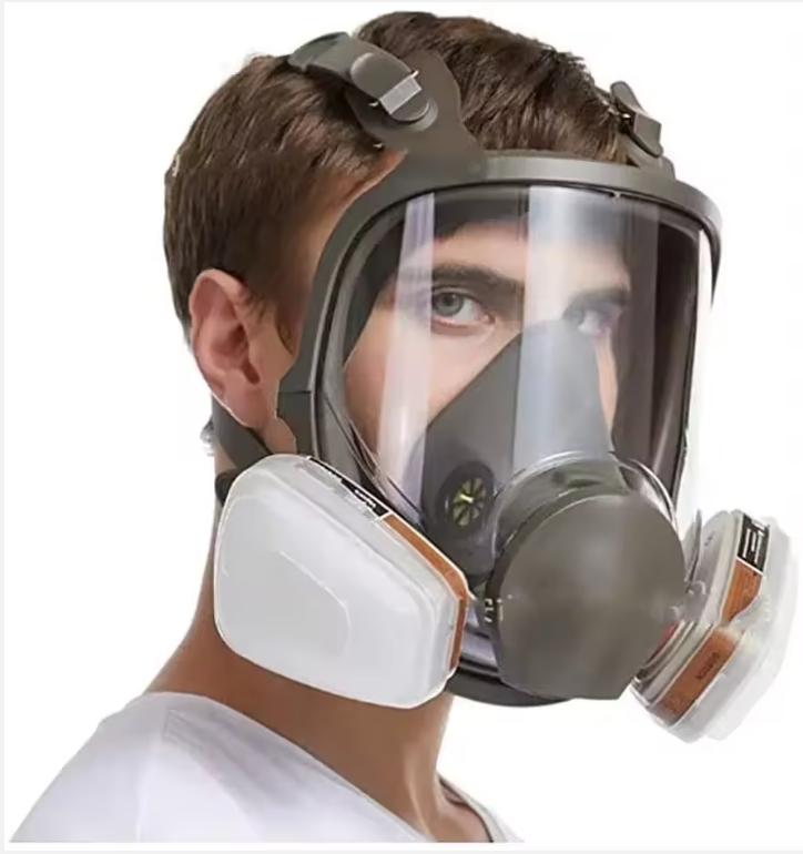Anti-Fog 6800 Gasmask Industriell målning Sprayning Respirator Säkerhetsarbete Filter Dammtät Full Face Formaldehyd Protection