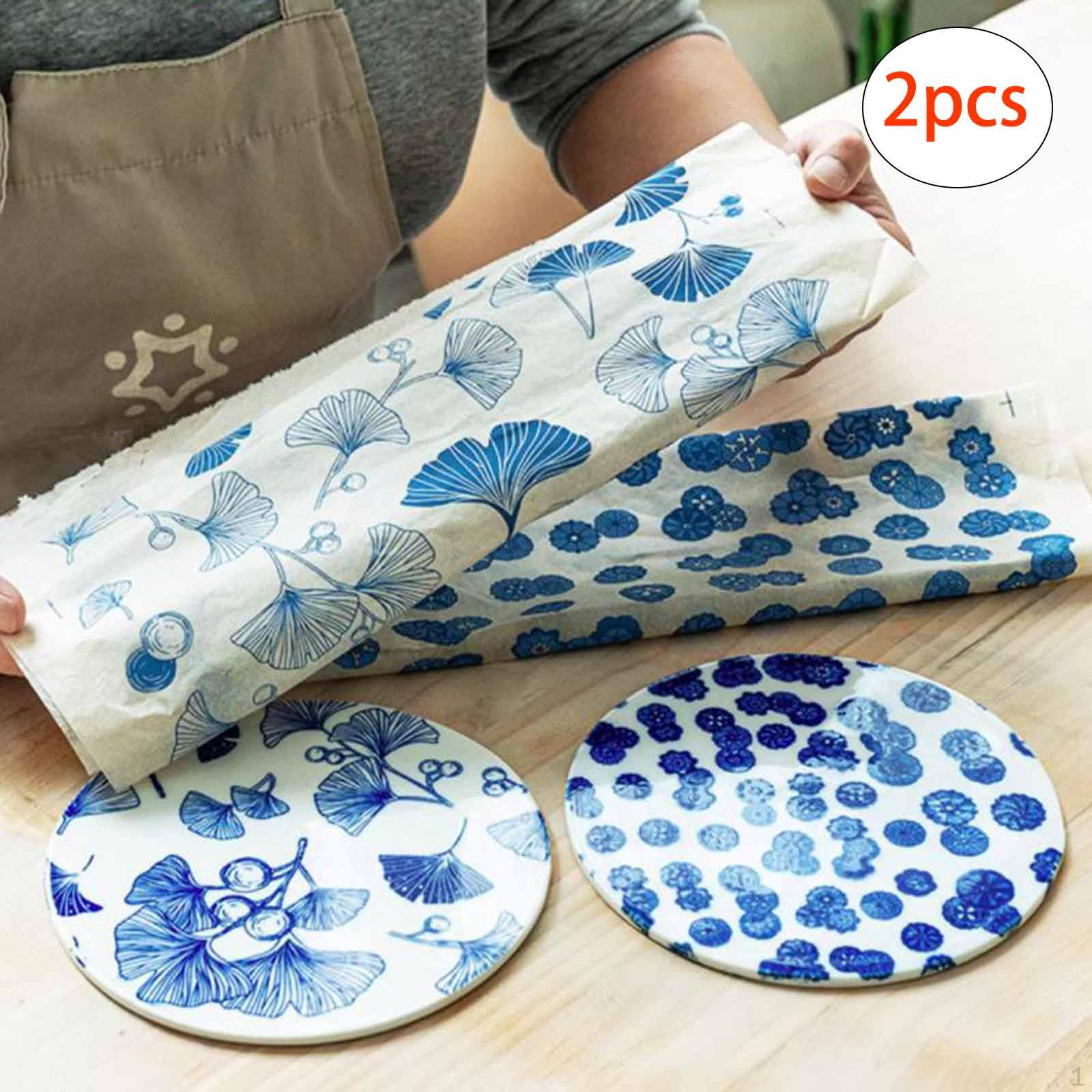 

2 Pieces Underglaze Paper Transfer for Clay Ceramic Porcelain under Glaze Transfers,Gifts Ginkgo leaves