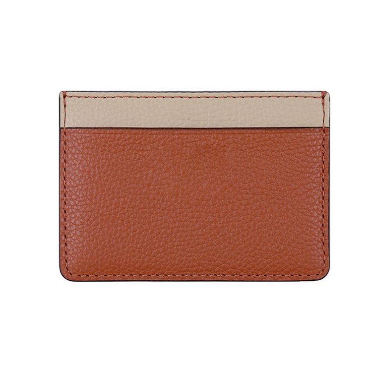 Coach Card Case 10 Leather Mini Wallet Women wallets Orange White 2843G-B4QQS