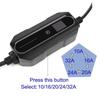 ANDAIIC EV Charger Electric Car Portable Charger Type 2 IEC62196 Mode 2 10/16/20/24/32A Current Adjustable 5m Cable - EU