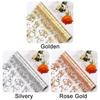 Table Runner Roll, Glitter Gold Foil Mesh Table Runner Decorative Dining Table Centerpiece for Party, Wedding, Baby Shower, Christmas