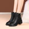 Fashion AIYUQI Women Boots Winter Shoes Genuine Leather British Style Women Ankle Boots High Heel Fashion Warm Wool Ladies Short Boots