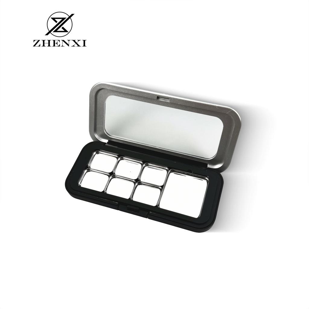 Sofort verfügbar MUF Magnetische Make-up Aufbewahrungsbox: Größe M, Austauschbarer Lidschatten-Highlighter, Tragbar & Leer mit Saugernadel-Box.