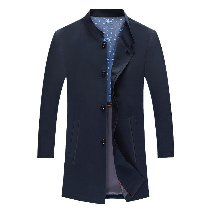 Spring and Autumn New Men's Medium Length Thin Jacket Daddy Men's Jacket